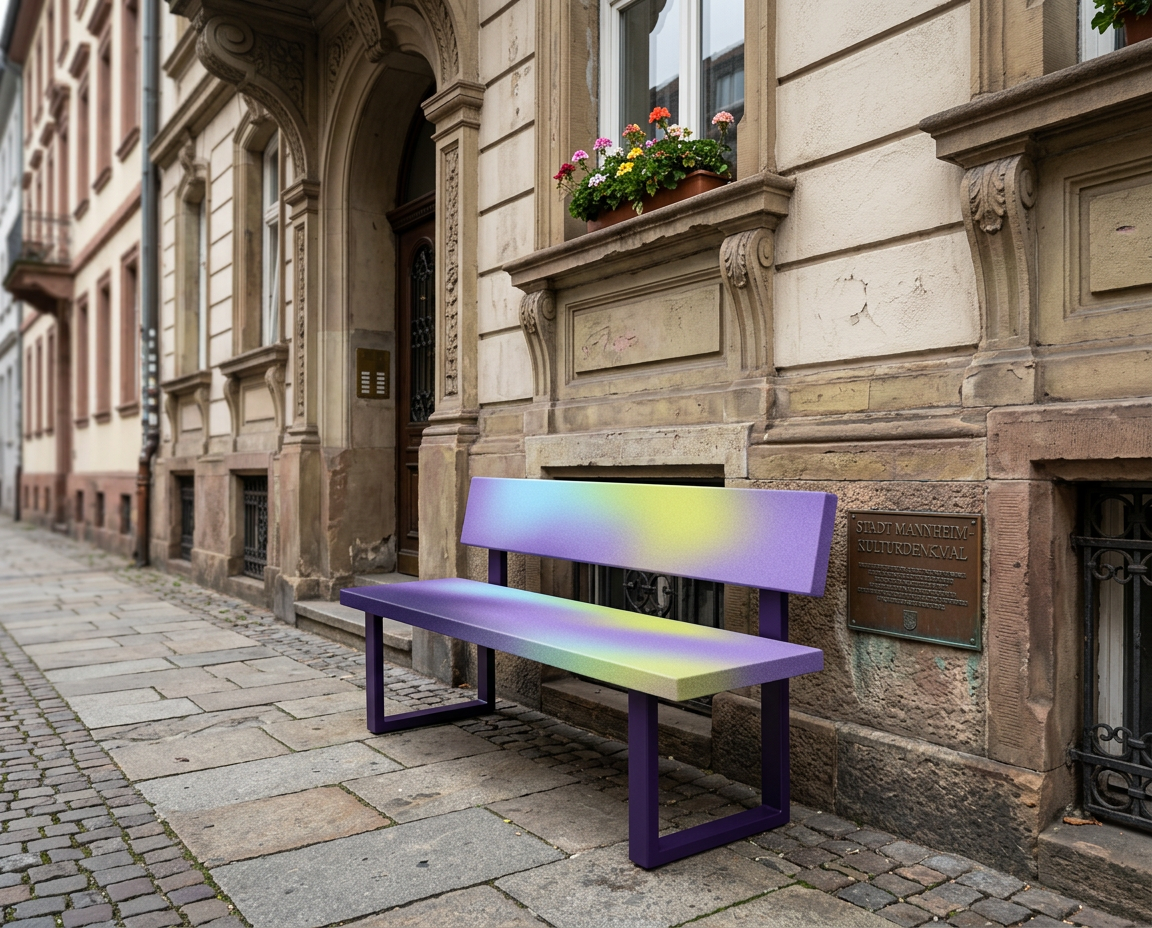 Plauderbank im oeffentlichen Stadtraum